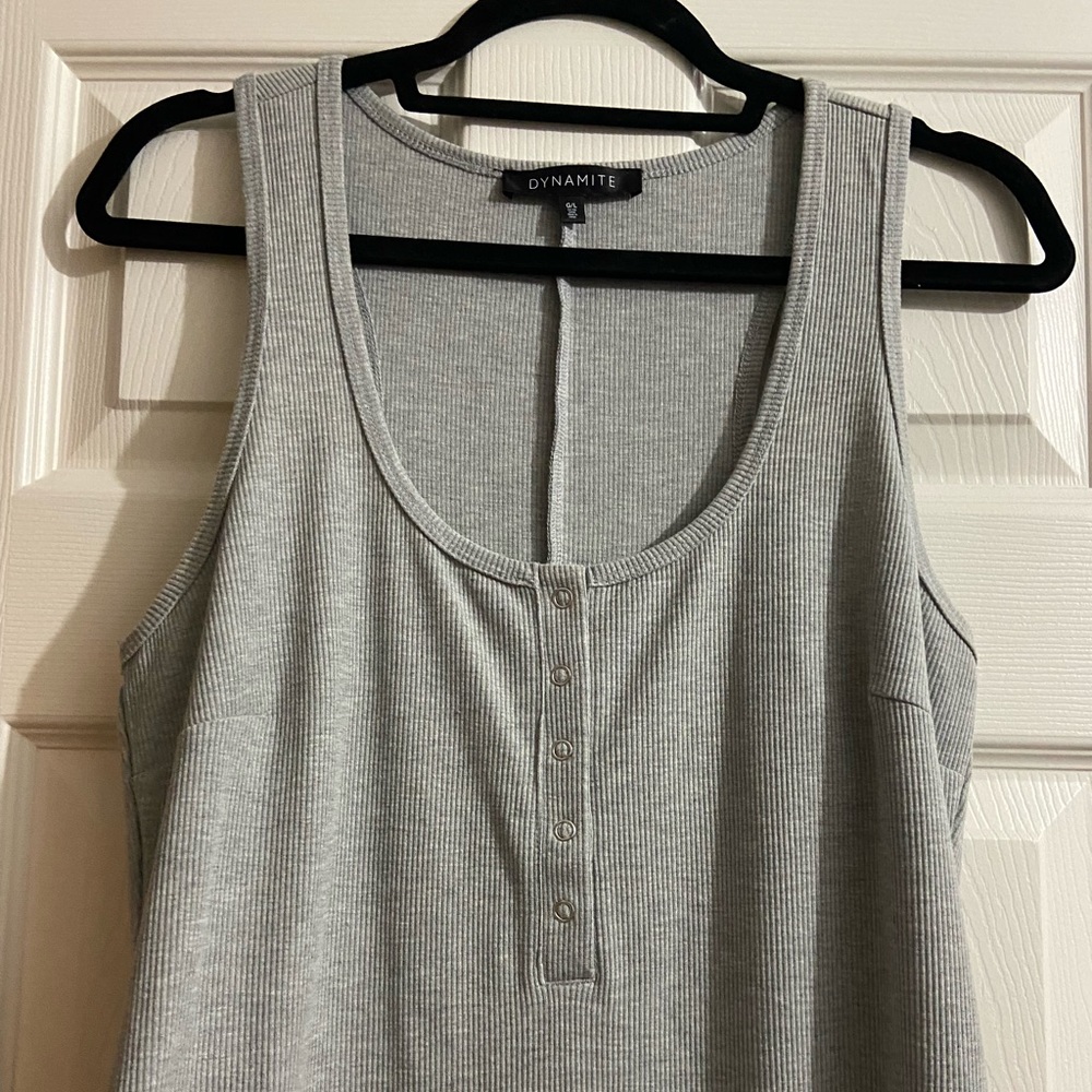 Dynamite Rae Ribbed Henley Tank Bodycon Dress - Picture 4 of 8